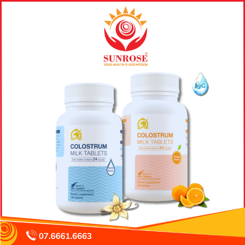  Viên nhai sữa non Colostrum 24mg IgG (hộp 60 viên) 