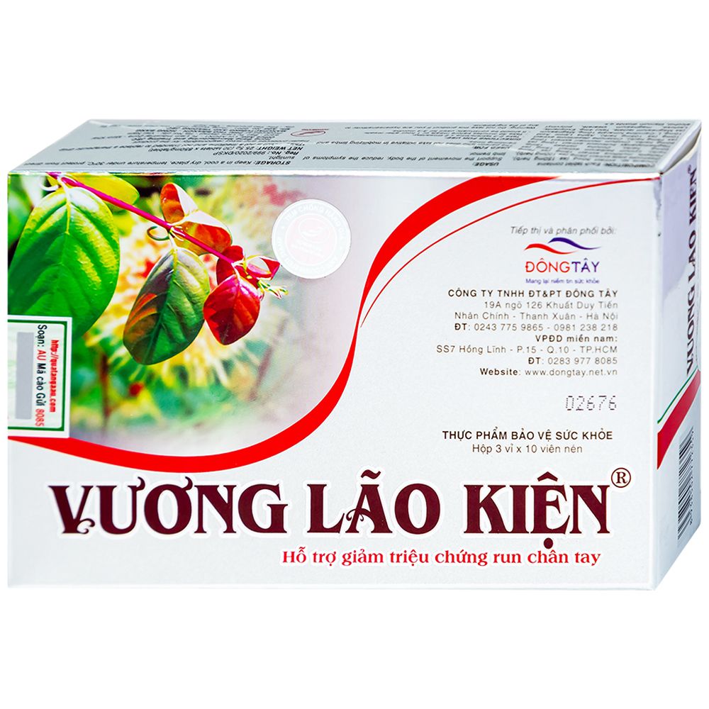  Viên uống Vương Lão Kiện Đông Tây hỗ trợ giảm triệu chứng run chân tay (3 vỉ x 10 viên) 