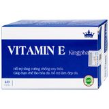  Viên uống Vitamin E Kingphar hỗ trợ tăng cường chống oxy hóa, hạn chế lão hóa da (4 vỉ x 10 viên) 