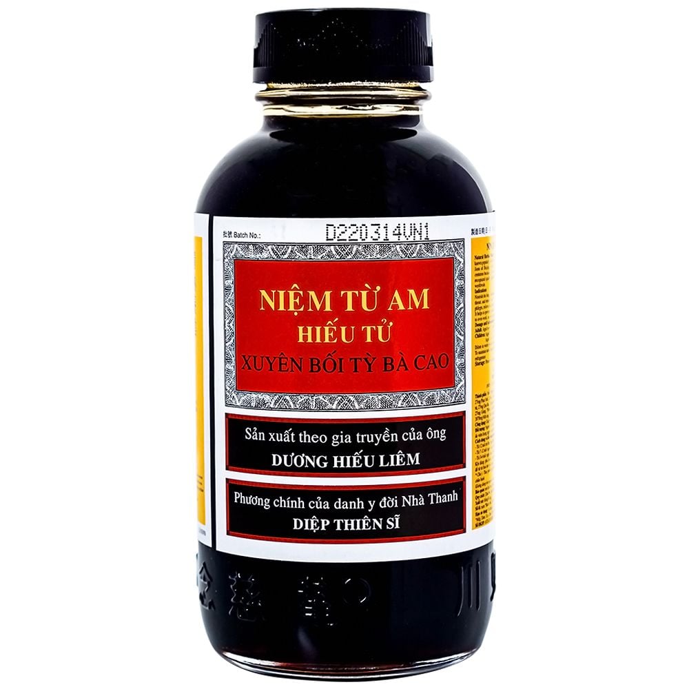  Niệm Từ Am Hiếu Tử Xuyên Bồi Tỳ Bà Cao bổ phế, thanh giọng, giảm ho, tiêu đờm (300ml) 