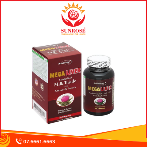 Hotchland Mega Liver giúp giải độc, tăng cường chức năng gan chai 30 viên 