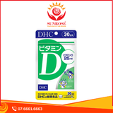 Viên uống Vitamin D DHC - Hỗ trợ bổ sung vitamin D3 giúp hấp thu canxi 30 ngày - 30 viên 