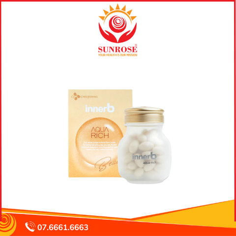  Aqua Rich Innerb - Viên Uống Bổ Sung Nước, Tăng Cường Sức Đề Kháng Cho Da, Kéo Dài Nét Tươi Trẻ 