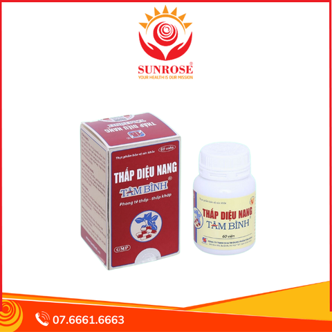  Viên uống hỗ trợ bệnh phong thấp Thấp Diệu Nang Tâm Bình (Hộp 60 viên) 