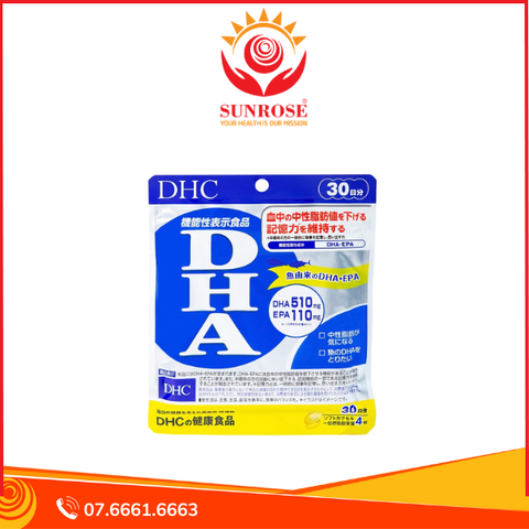  Viên uống DHC DHA bổ sung DHA, EPA, hỗ trợ giảm mỡ máu (120 viên) 