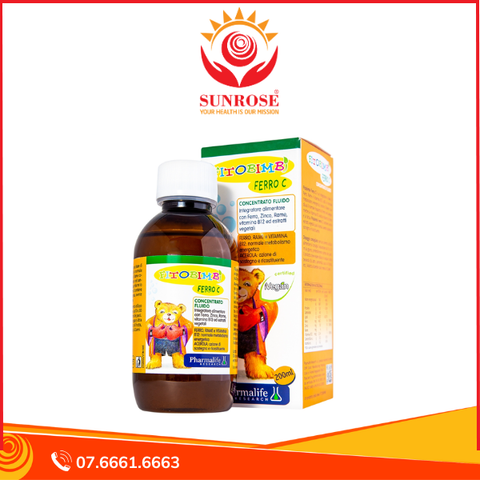  Siro Fitobimbi Ferro C Concentrato Fluido bổ sung sắt, kẽm, vitamin C cho cơ thể (200ml) 