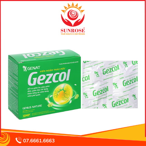  Viên ngậm thảo mộc Gezcol hỗ trợ giảm ho, giảm đờm hộp 20 viên 