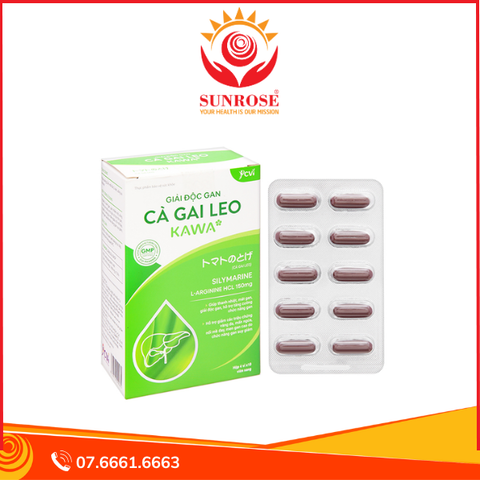  Giải Độc Gan Cà Gai Leo Kawa tăng cường chức năng gan hộp 40 viên 