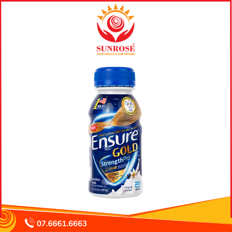  Sữa Ensure Gold StrengthPro hương vani 237ml Abbott tăng cường sức khỏe, tăng cường miễn dịch 