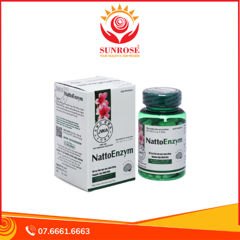  Viên uống DHG NattoEnzym hỗ trợ ngăn ngừa tai biến, đột quỵ  (Hộp 1 chai x 90 viên) 