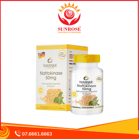  Viên uống Nattokinase 50mg hỗ trợ chống đột quỵ (Hộp 60 viên) 