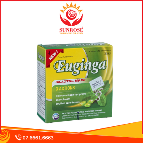  Viên uống Euginga hỗ trợ giảm ho (Hộp 100 viên) 