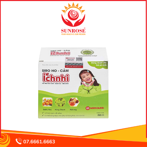  Siro ho cảm Ích Nhi Nam Dược hỗ trợ giải cảm, giảm ho, tiêu đờm (30 gói x 5ml) 