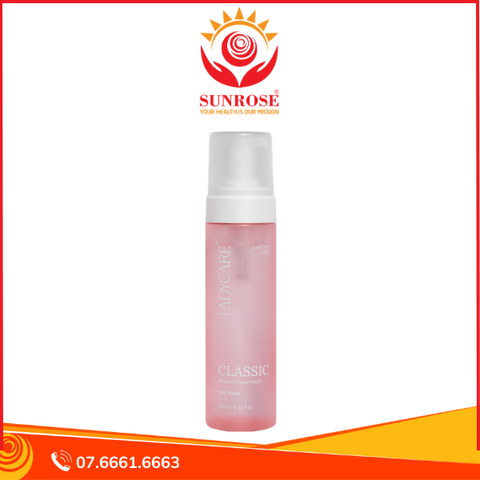  Ladycare Classic - Bọt Vệ Sinh Phụ Nữ Giúp giữ ẩm, làm mềm da, sáng da, duy trì pH tự nhiên, chai 190ml 
