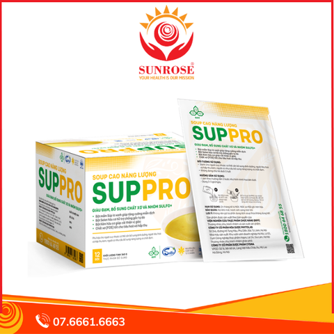  SOUP CAO NĂNG LƯỢNG SUPPRO CẢI TIẾN vị Bò hành tây 12 gói 