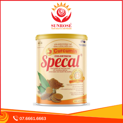  SPECAL CURCUMIN - Sữa non kháng thể hỗ trợ làm lành vết thương và đẹp da, Hộp 400g 