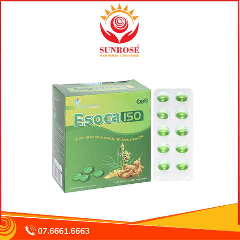  Esoca Iso hỗ trợ giảm triệu chứng cảm lạnh hộp 100 viên 