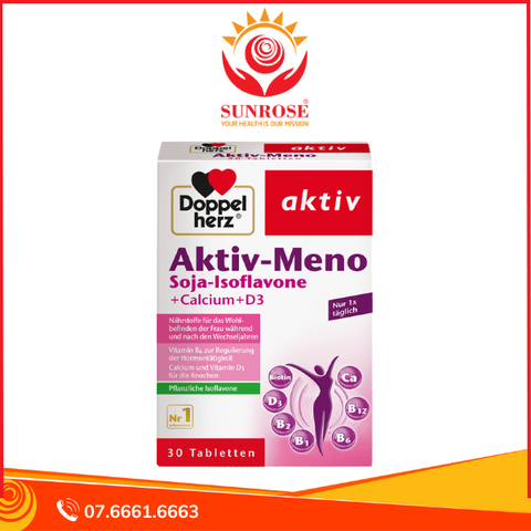  Thực phẩm bảo vệ sức khỏe Aktiv Meno - Hỗ trợ cải thiện triệu chứng tiền mãn kinh, Hộp 30 viên 