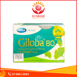  Viên uống Giloba 80 hỗ trợ tăng cường tuần hoàn não, cải thiện trí nhớ (hộp 3 vỉ x 10 viên) 