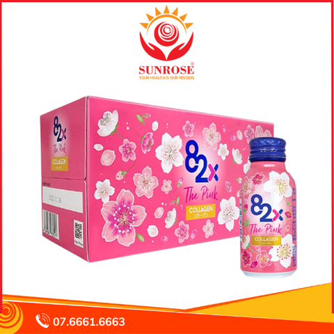  82X The Pink Collagen giúp chống lão hóa, làm đẹp da hộp 10 chai x 100ml 