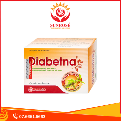  Viên uống Diabetna Nam Dược hỗ trợ giảm đường huyết, giảm HbA1c (4 vỉ x 10 viên) 
