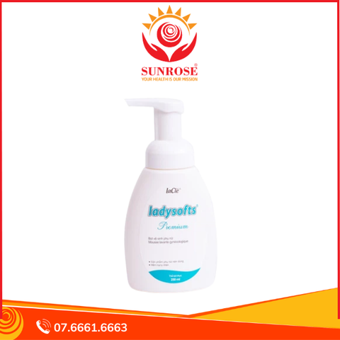  Ladysofts Premium - Bọt vệ sinh phụ nữ hỗ trợ dưỡng ẩm, làm sạch, cân bằng pH, chai 250ml 
