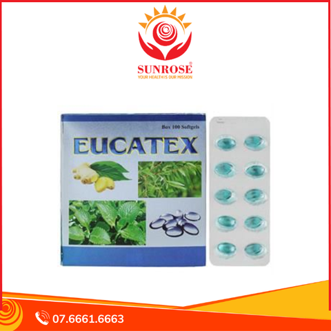  Eucatex tím hỗ trợ giảm ho, đau rát họng hộp 100 viên 