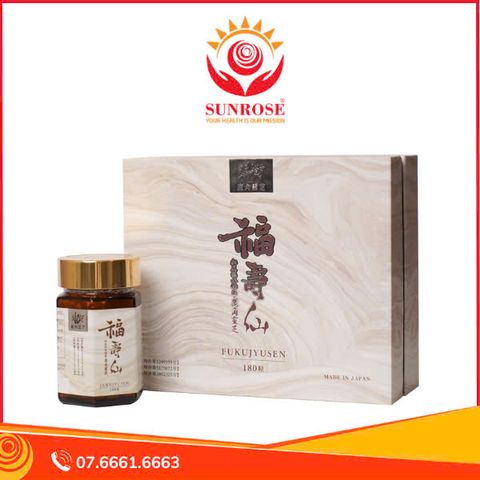  FUKUJYUSEN Viên uống Tpbvsk - Phòng và hỗ trợ điều trị ung thư, Hàng chuẩn Nhật Bản, Lọ 180 viên 
