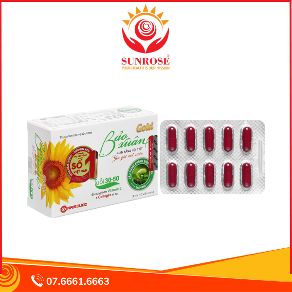  Bảo Xuân Gold tuổi 30 - 50 giúp cân bằng nội tiết tố nữ hộp 30 viên 