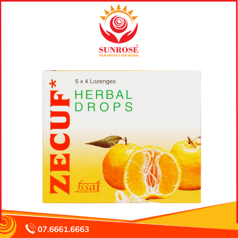  Viên ngậm ho vị cam Zecuf – Bổ phế, giảm ho, dịu cổ họng – 5 vỉ x 4 viên 
