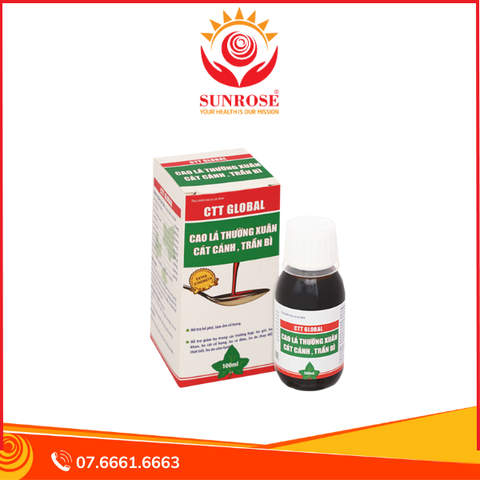  Siro CTT Global hỗ trợ giảm ho, bổ phổi chai 100ml 