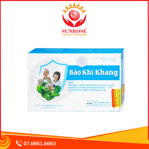  Viên uống Bảo Khí Khang IMC hỗ trợ giảm ho, khạc đờm, khó thở, giảm tái phát hen suyễn (2 vỉ x 10 viên) 