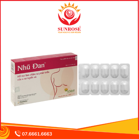  Nhũ Đan hỗ trợ u xơ tử cung, u xơ tuyến tiền liệt hộp 20 viên 
