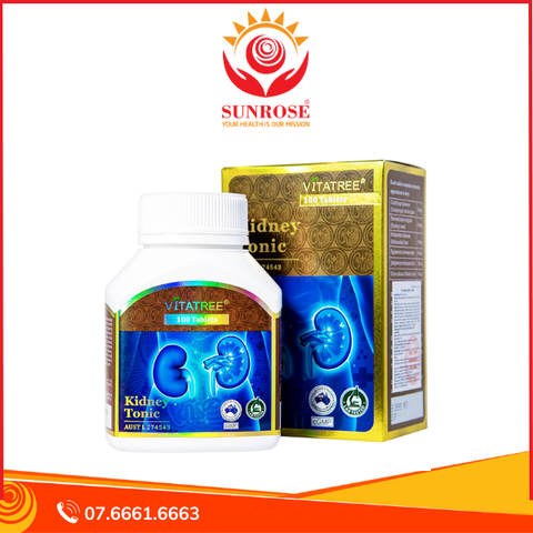 Viên uống Vitatree Kidney Tonic hỗ trợ bổ thận, tăng cường chức năng thận (100 viên) 