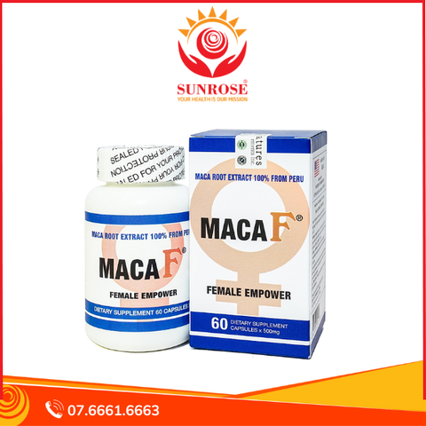  Viên uống MacaF Female hỗ trợ tăng cường nội tiết tố nữ, tăng khả năng sinh lý (60 viên) 
