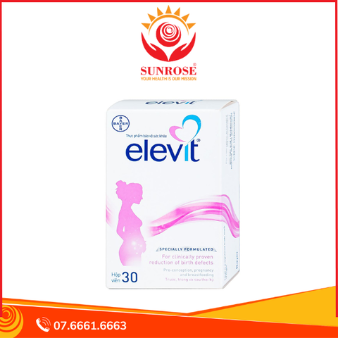  Viên uống Elevit Bayer hỗ trợ tăng cường sức khỏe, nâng cao sức đề kháng cho thai kỳ (3 vỉ x 10 viên) 