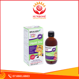  Siro Brauer Liquid Zinc bổ sung kẽm, vitamin C, D3 cho bé từ 1 tuổi chai 200ml 