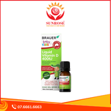  Siro Brauer Liquid Vitamin D 400IU giúp phát triển xương, răng cho bé chai 10ml 