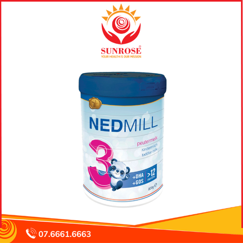 Sữa công thức Nedmill Stage 3 – Bổ sung dinh dưỡng cho Trẻ trên 12 tháng tuổi Hộp 800g 
