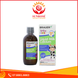  Siro Brauer Liquid Milk Calcium hỗ trợ phát triển xương cho bé chai 200ml 
