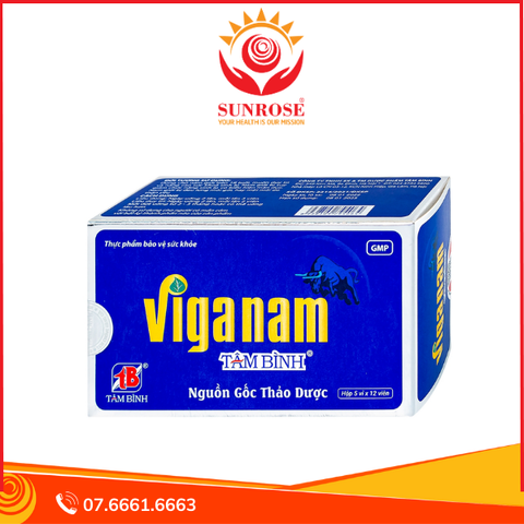  Viên uống tăng cường sinh lý nam giới Tâm Bình Viganam (Hộp 5 vỉ x 12 viên) 