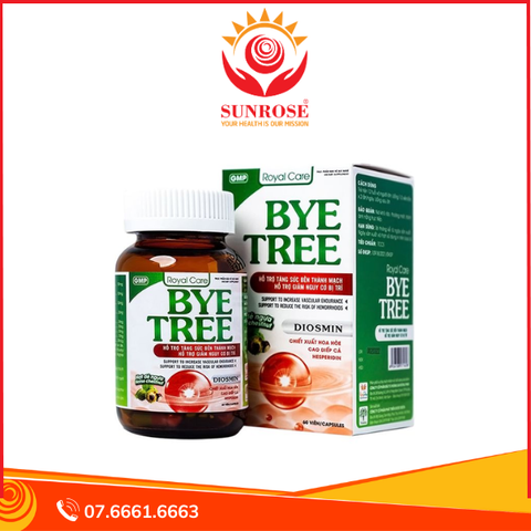  Viên uống Bye Tree Royal Care hỗ trợ tăng sức bền thành mạch, giảm nguy cơ bị trĩ (60 viên) 