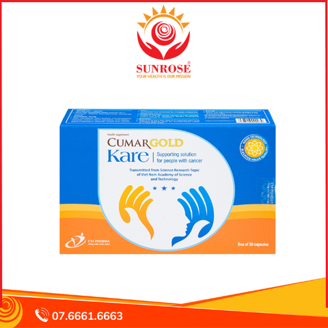  Viên uống CumarGold Kare CVI Pharma hỗ trợ giảm nguy cơ mắc ung bướu (3 vỉ x 10 viên) 