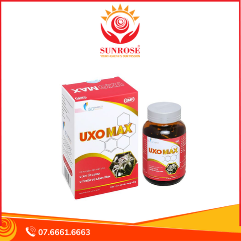  IsoPharco Uxomax hỗ trợ trị u xơ tử cung, tuyến tiền liệt hộp 60 viên 