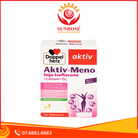  Viên uống Active-Meno Doppelherz Aktiv bổ sung isoflavone, điều hoà kinh nguyệt (30 viên) 