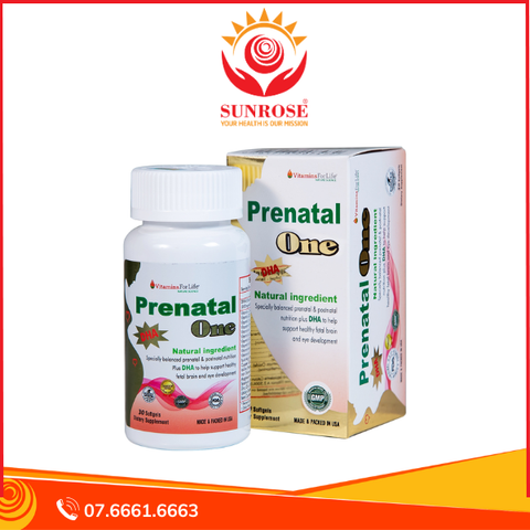  Thực phẩm bảo vệ sức khỏe Prenatal One Vitamins For Life cung cấp DHA, vitamin và khoáng chất 