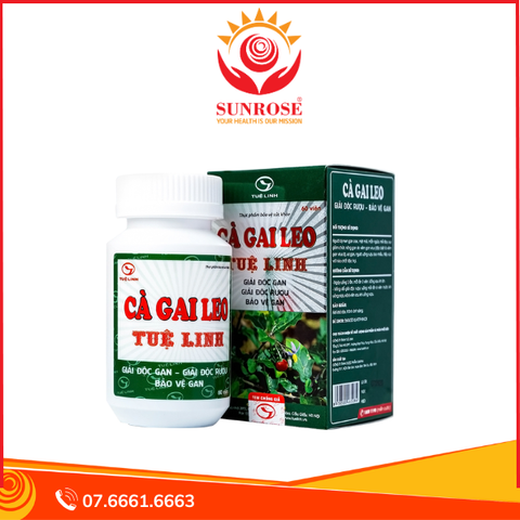  Viên uống Cà Gai Leo Tuệ Linh bảo vệ và phục hồi tế bào gan, giải độc gan (60 viên) 