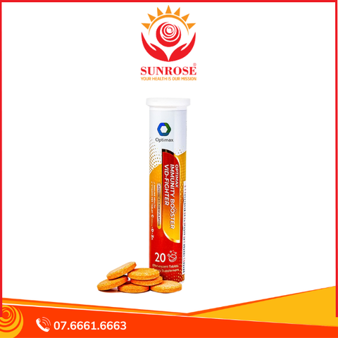  Viên sủi Optimax Immunity Booster Vid-Fighter tăng cường sức đề kháng cho cơ thể (20 viên) 