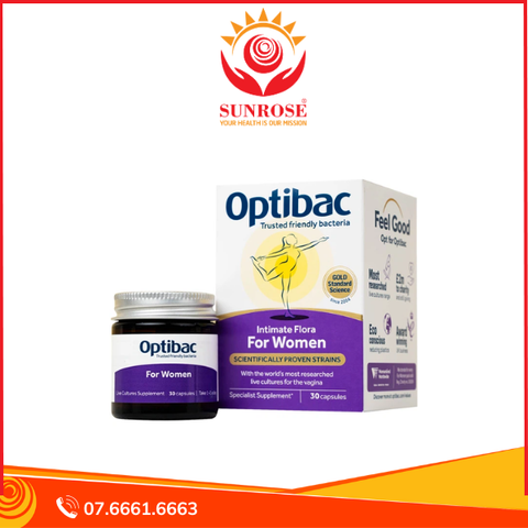  Viên uống Optibac For Women bổ sung lợi khuẩn hỗ trợ sức khỏe nữ giới (30 viên) 