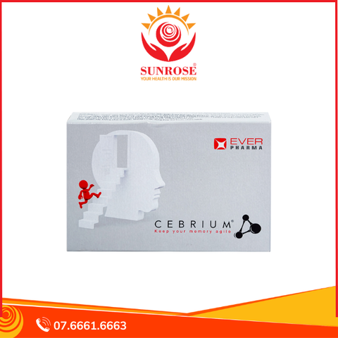  Viên uống Cebrium Ever Pharma hỗ trợ tăng khả năng tập trung, cải thiện trí nhớ (3 vỉ x 10 viên) 
